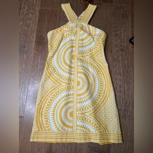 Yellow and white dress